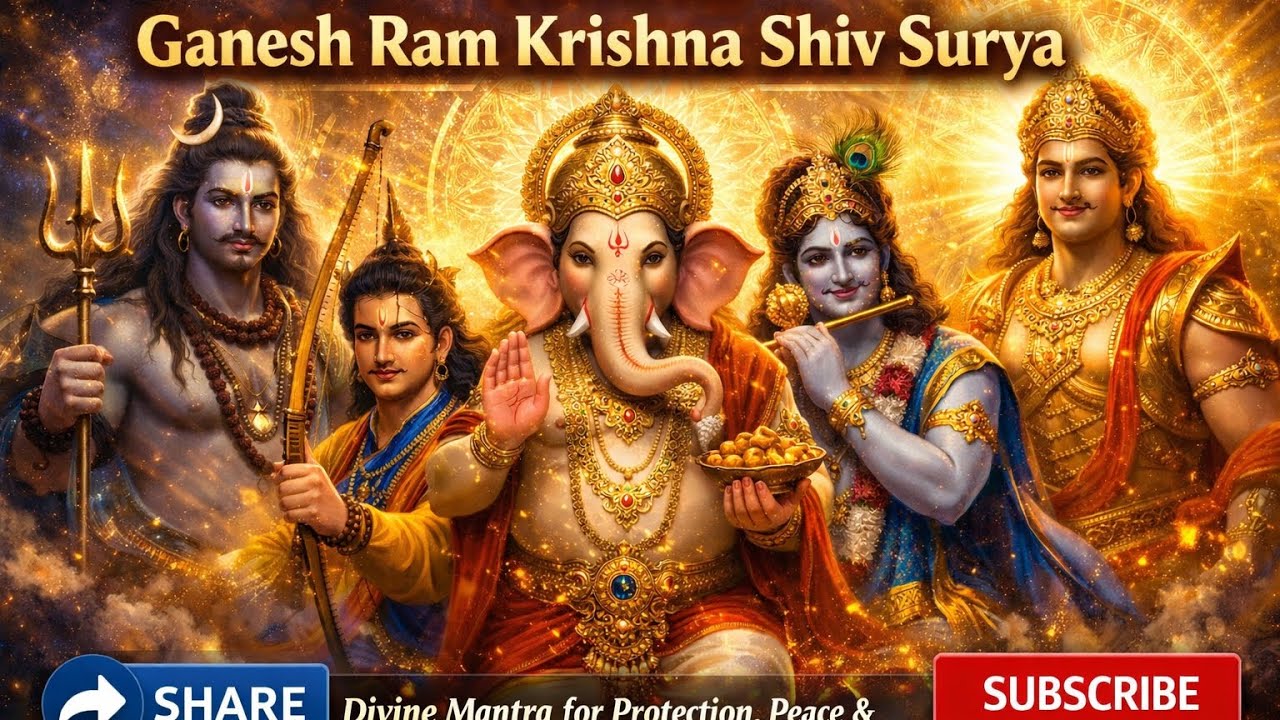 Powerful Ganesh Ram Krishna Shiva Surya Mantra 🙏 | Divine Chant for Protection