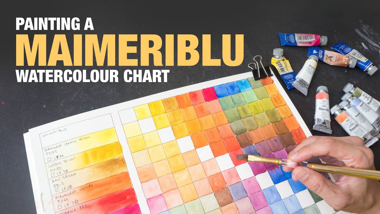 Painting a Maimeriblu Watercolour Chart (Trying this brand again)