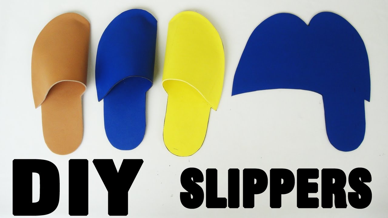 VERY EASY TO MAKE SLIPPERS AT HOME BY MANY THING - See & Do DIY  Slippers