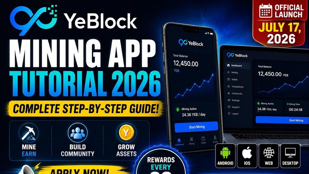 YeBlock Mining App Tutorial 2026 | How to Register, Start Mining & Apply as a YeBlock KOL