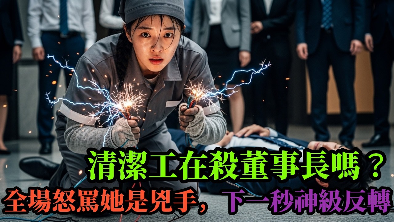 「她在殺董事長！」當清潔工把電線按上胸口，全場尖叫…下一秒神級反轉｜人生故事｜有聲書