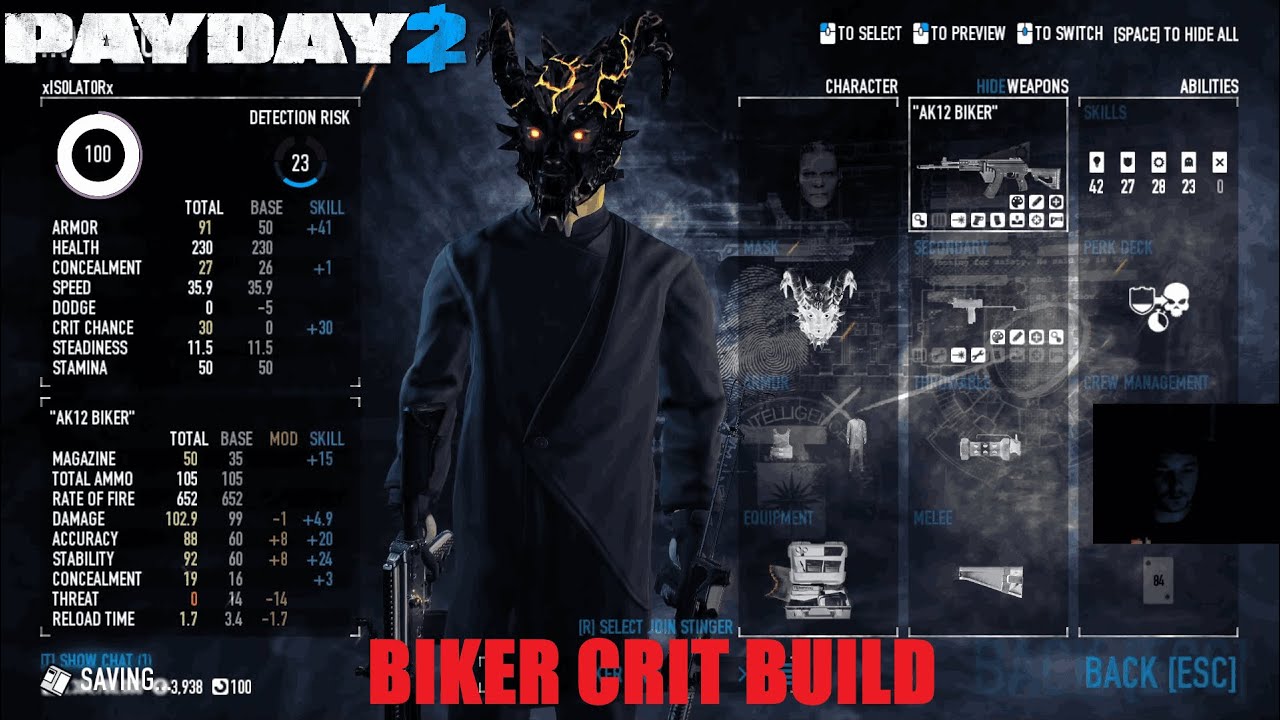 Payday 2 biker crit deathwish build