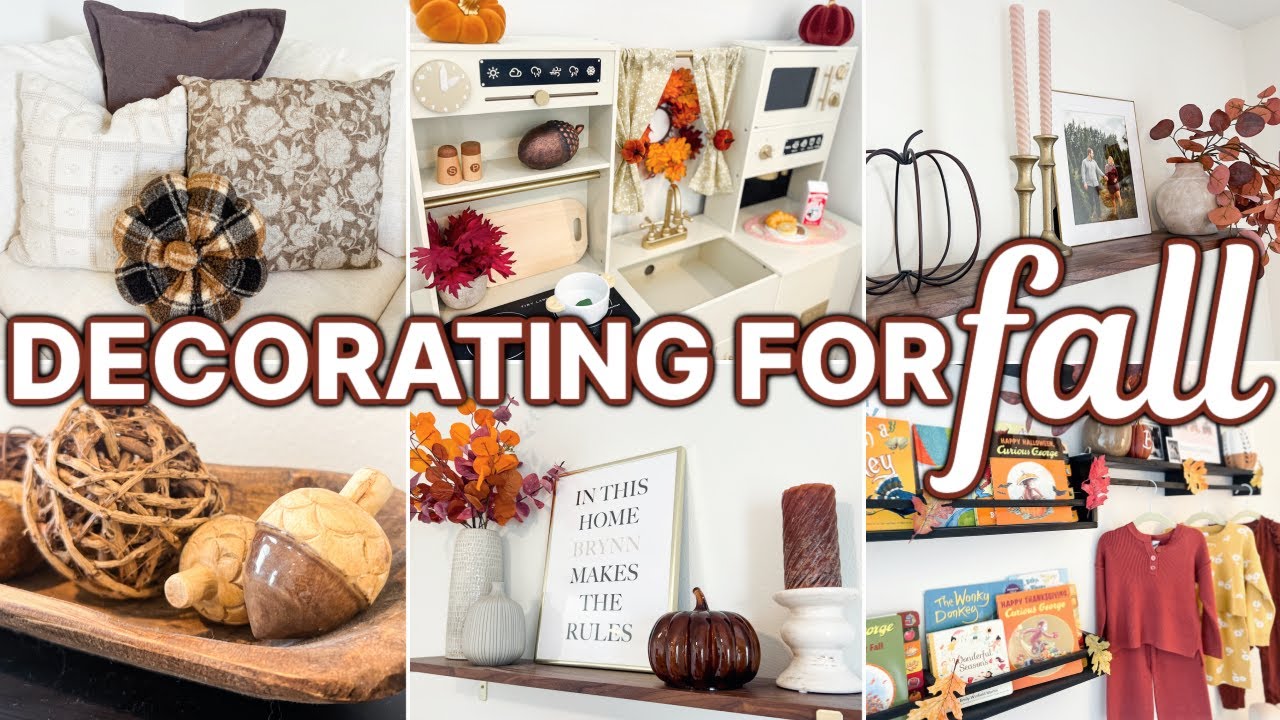 EASY FALL DECORATING IDEAS 🍂 Living Room + Bedroom Fall Decorations! | Fall Decor Home Styling
