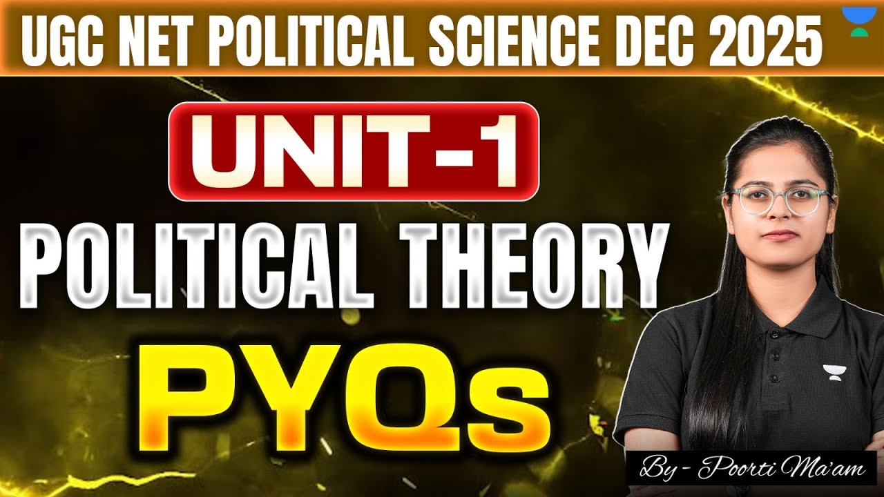 🔥 PYQs Test 🔥Unit - 1 (Part-II) Political Theory|UGC NET Political Science Dec 2025| By Poorti Ma'am