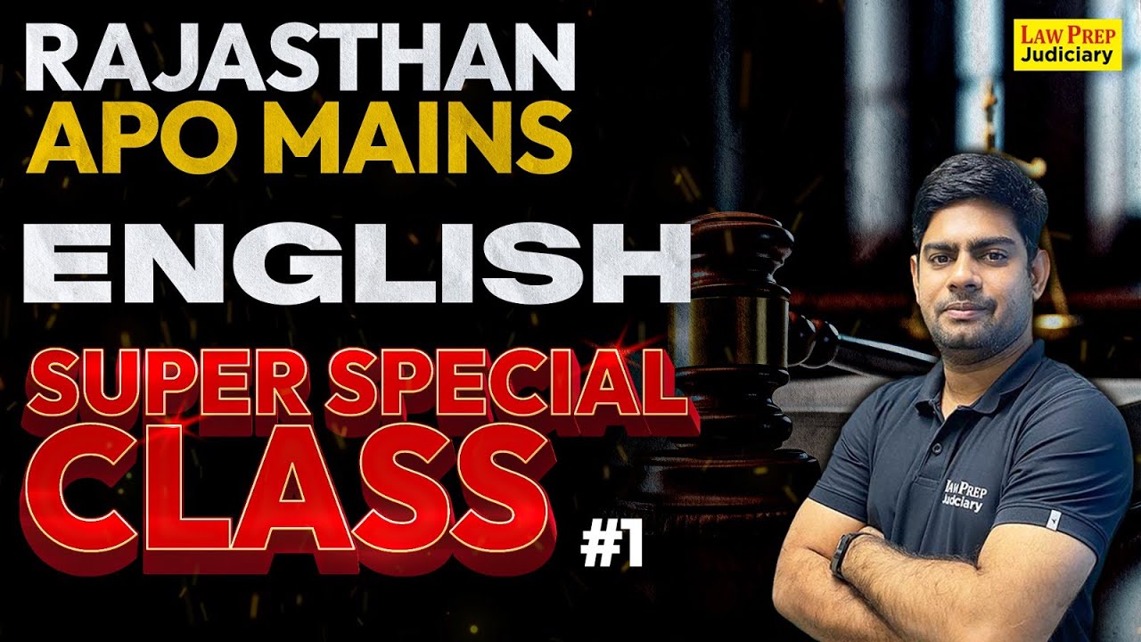 English for Rajasthan APO Mains 2025 | #1 | Rajasthan APO Main Exam Preparation | By Surya Sir