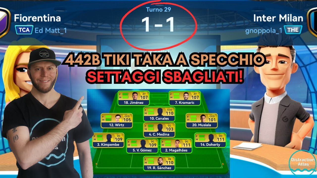 Come vincere SEMPRE su Online Soccer Manager: 442B TIKI TAKA A SPECCHIO con SETTAGGI Sbagliati! ❌