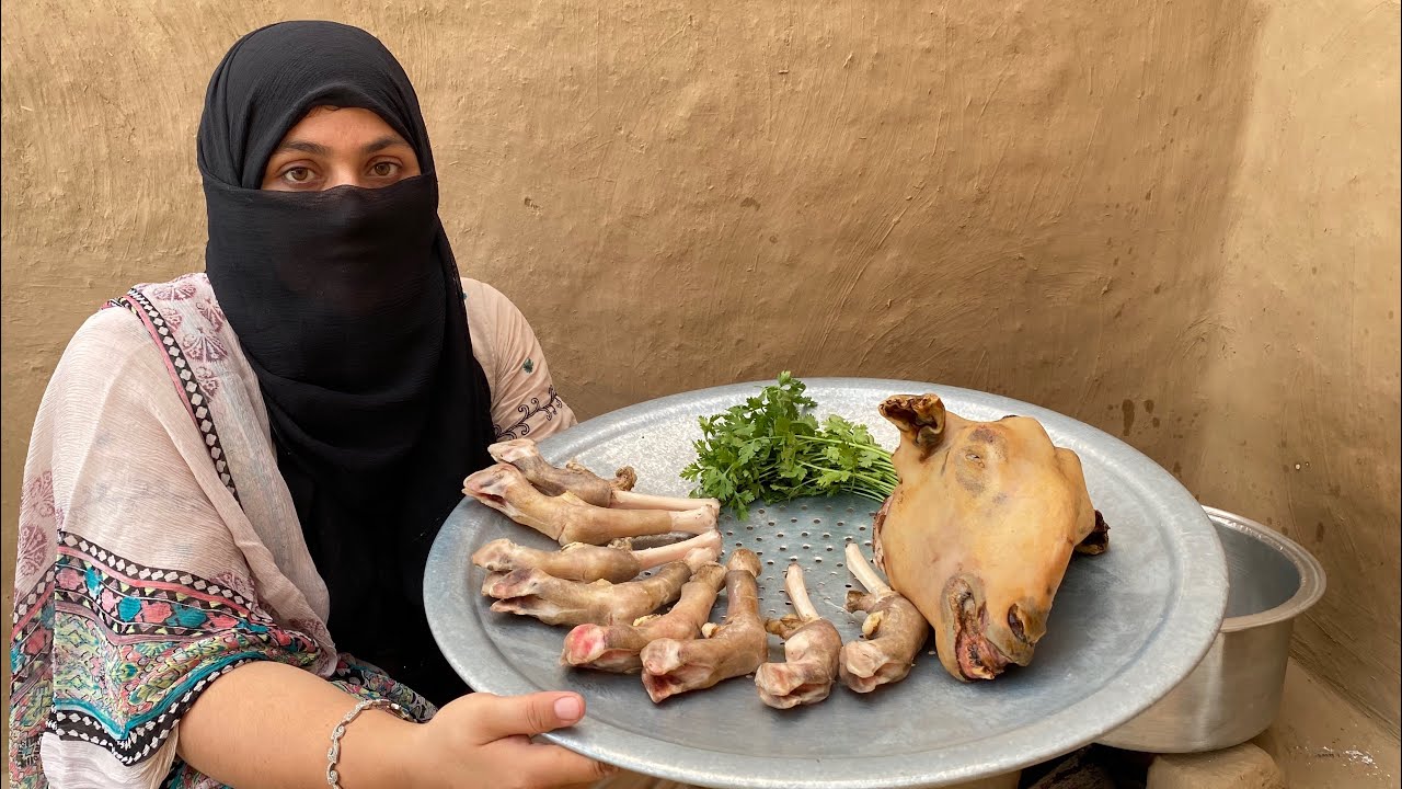 Goat Legs And Head Curry,Amazing Paya, Goat legs