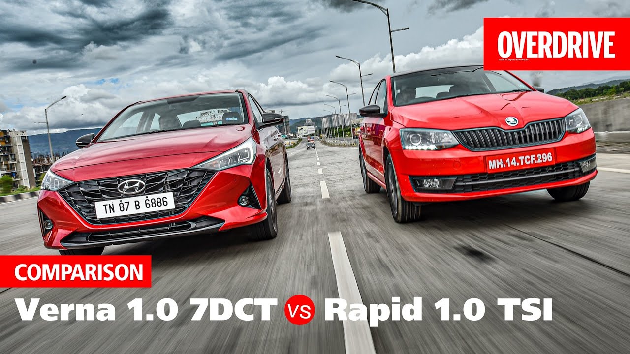 2020 Hyundai Verna 1.0 turbo vs Skoda Rapid 1.0 TSI | Comparison | OVERDRIVE