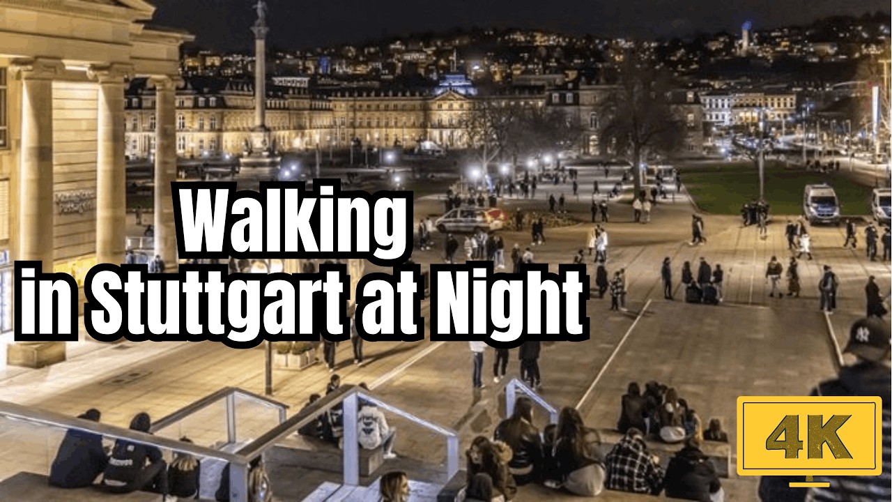 Exploring Königstraße Stuttgart at Night  Beautiful Lights & City Atmosphere