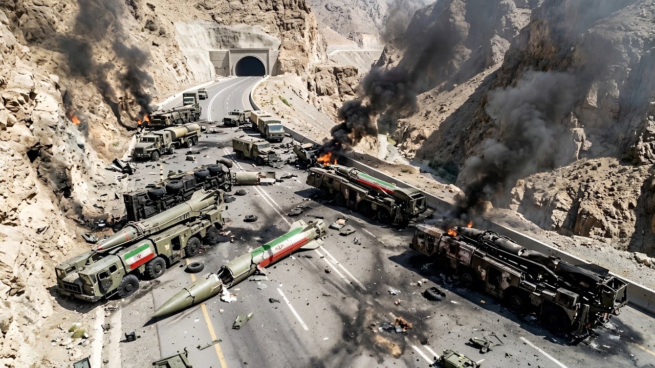 An Iranian ballistic missile ammunition convoy was destroyed by a U.S. B-2 Spirit bomber.