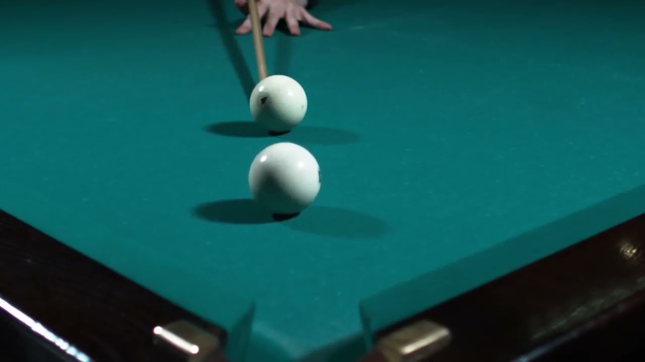 Передача вращения прицельному шару. В замедленной съемке