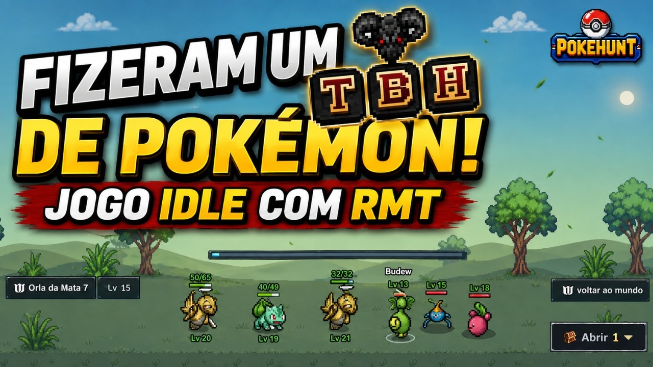 TBH: Pok&eacute;mon Task Bar Hero is INSANE! IDLE game with RMT to make MONEY! PokeHunt
