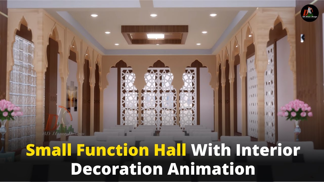 Small Function Hall With Interior Decoration Animation | Small Party Hall Idea | DK 3D Home Design