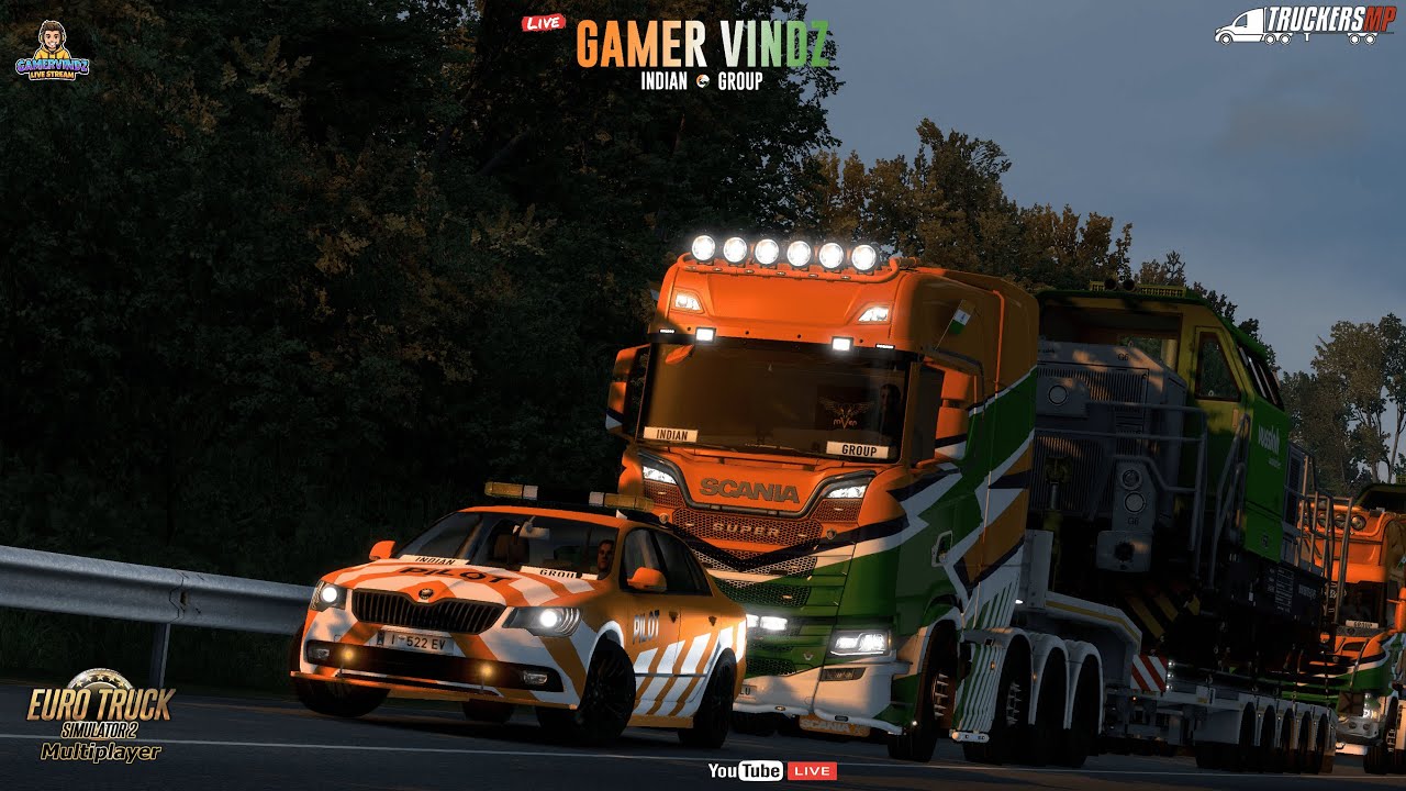 🔴LIVE🔴@gamervindz 🚛 INDIAN GROUP 🚛🚛 EURO TRUCK SIMULATOR 2🚛