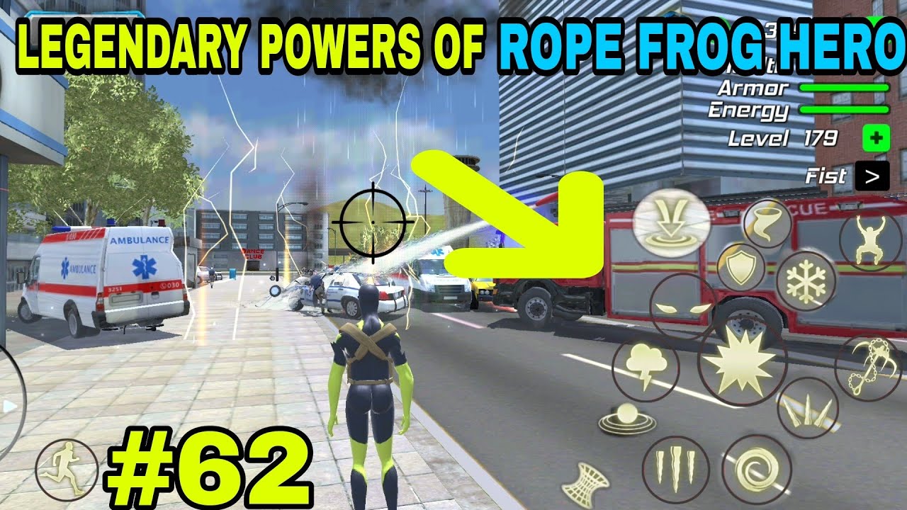 SUPER AND SECRET POWERS OF ROPE FROG NINJA HERO | ROPE FROG NINJA HERO GAMEPLAY