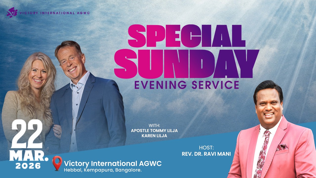🔴 🅻🅸🆅🅴 - 22nd March 2026 |  Special Sunday Evening Service | Apostle Tommy Lilja Karen Lilja