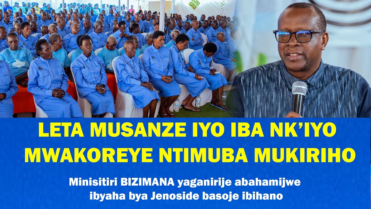 Minisitiri BIZIMANA yaganirije abahamijwe ibyaha bya Jenoside basoje ibihano
