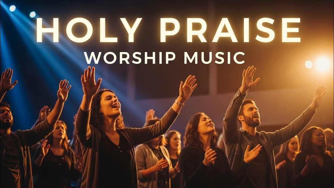 Holy Praise Worship Music - We Bow Down - Lyrics Video 