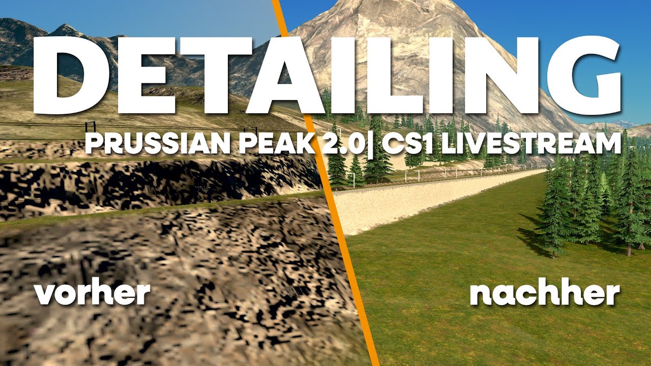 Eisenbahnstrecke, Berge, Täler neu gestalten - #CitiesSkylines #Gameplay #Deutsch