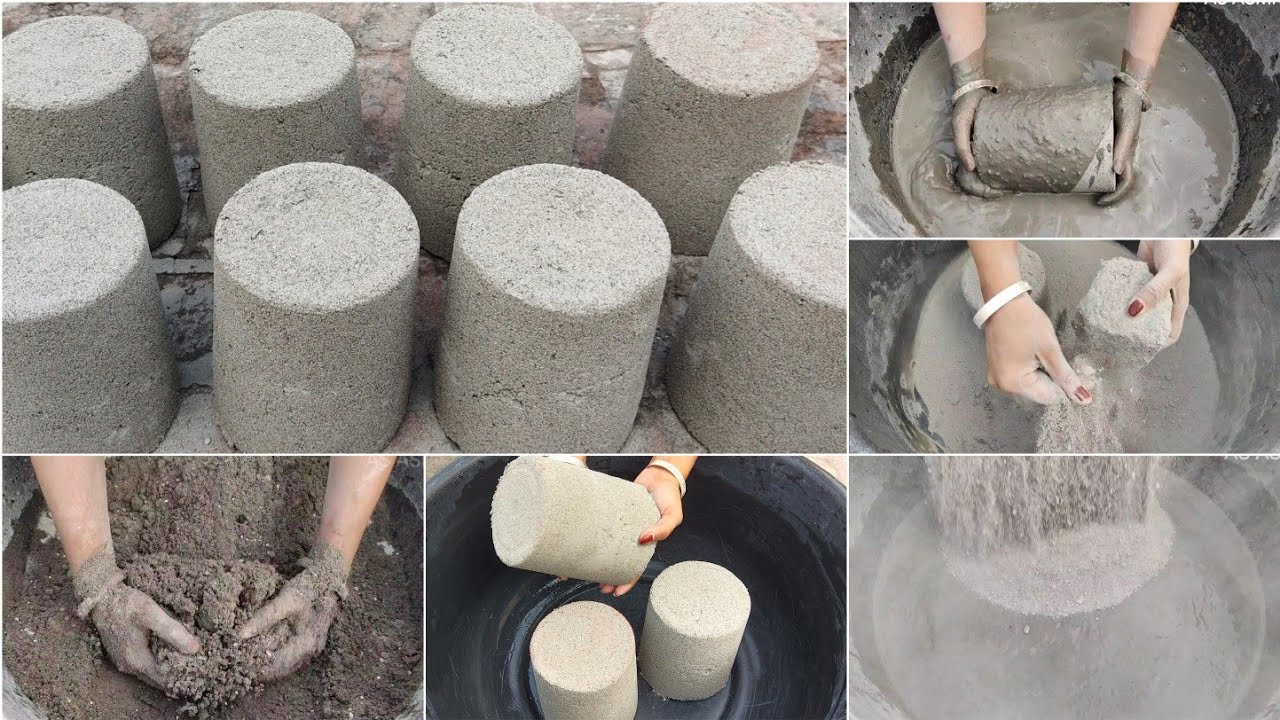 Asmr- Soft Dusty sand cement dry water 💦 crumbling/dipping 🤤 special video for Candi Pop 🎂