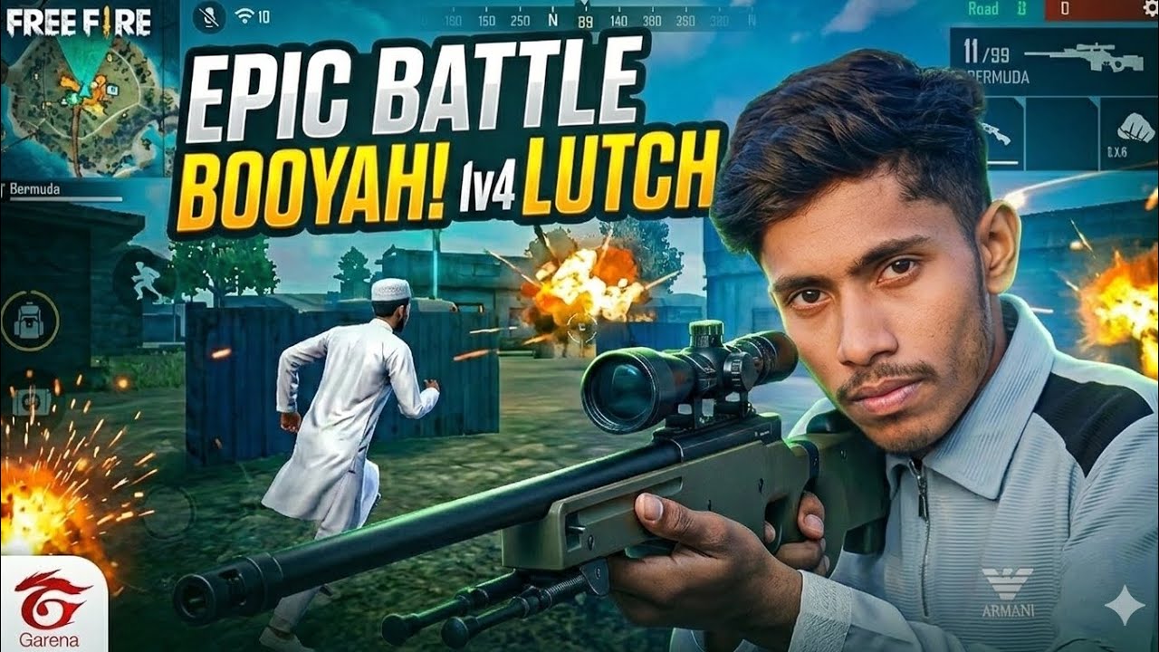 ১৪ টা কিল করে BOOYAH আনলাম। GARENA। FREE FIRE।BANGLADESH। 