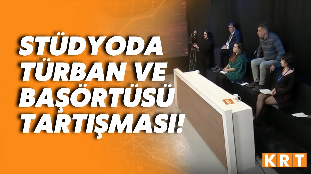 Stüdyodaki türban - başörtüsü tartışması tansiyonu yükseltti! İşte o anlar!
