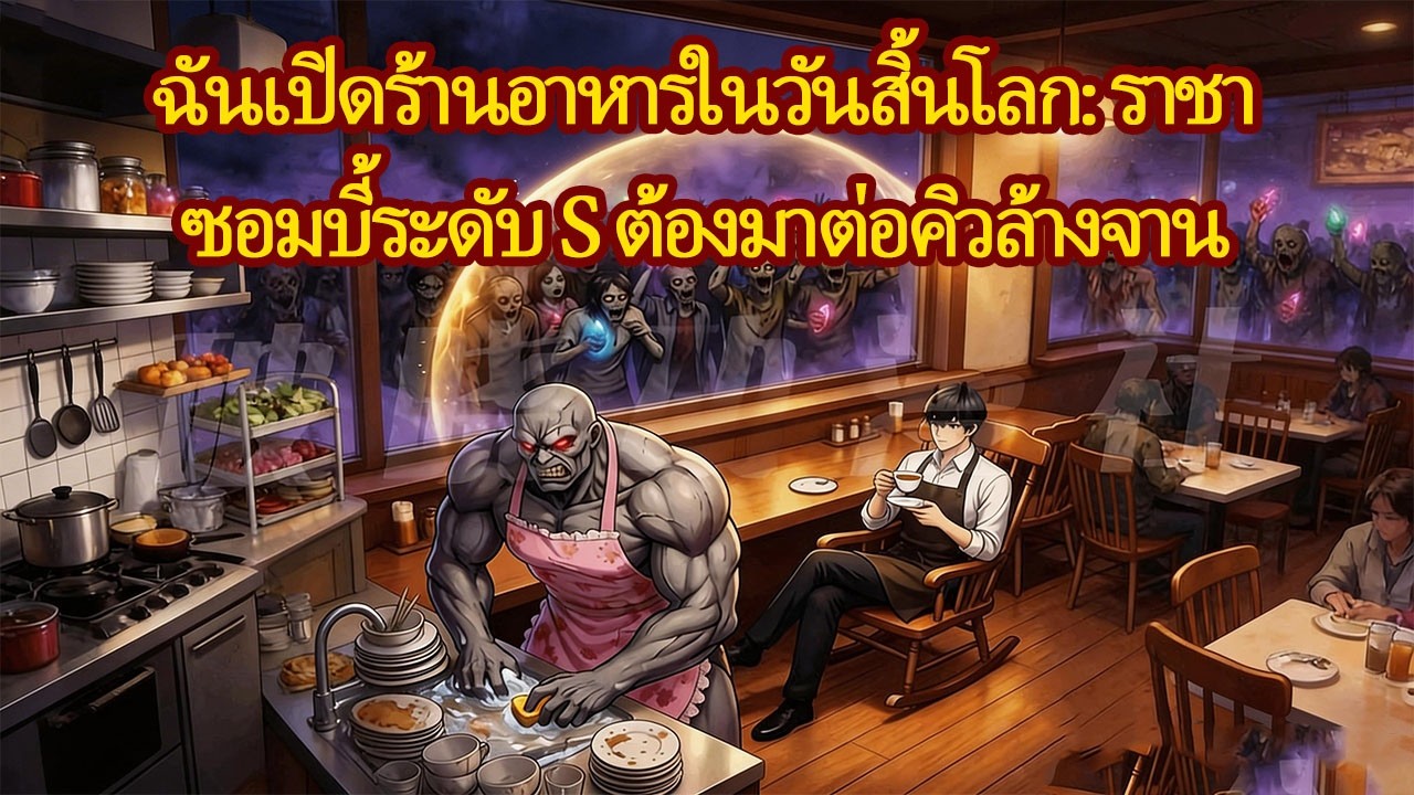 😱เปิดร้านอาหารกลางวันสิ้นโลก! ราชาซอมบี้ระดับ S ยังต้องมาต่อคิวล้างจาน 🍜🧟