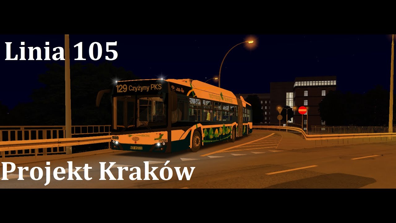 OMSI 2 | Projekt Kraków | Linia 105 (kier. Dworzec Główny) | Solaris Urbino 18 IV Electric
