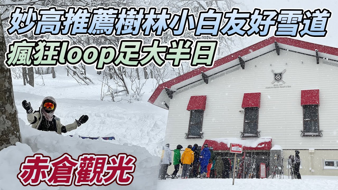 妙高推薦樹林小白友好雪道，瘋狂loop足大半日