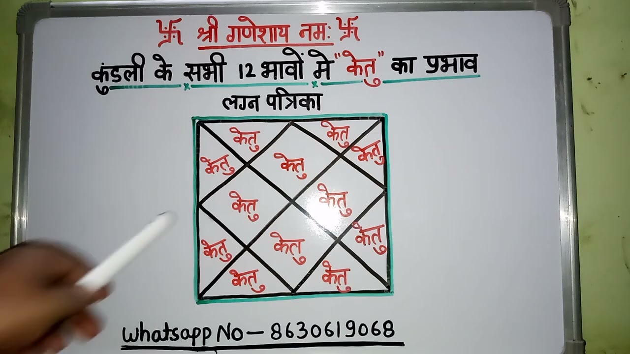 कुंडली के सभी 12 भावों में केतु का प्रभाव