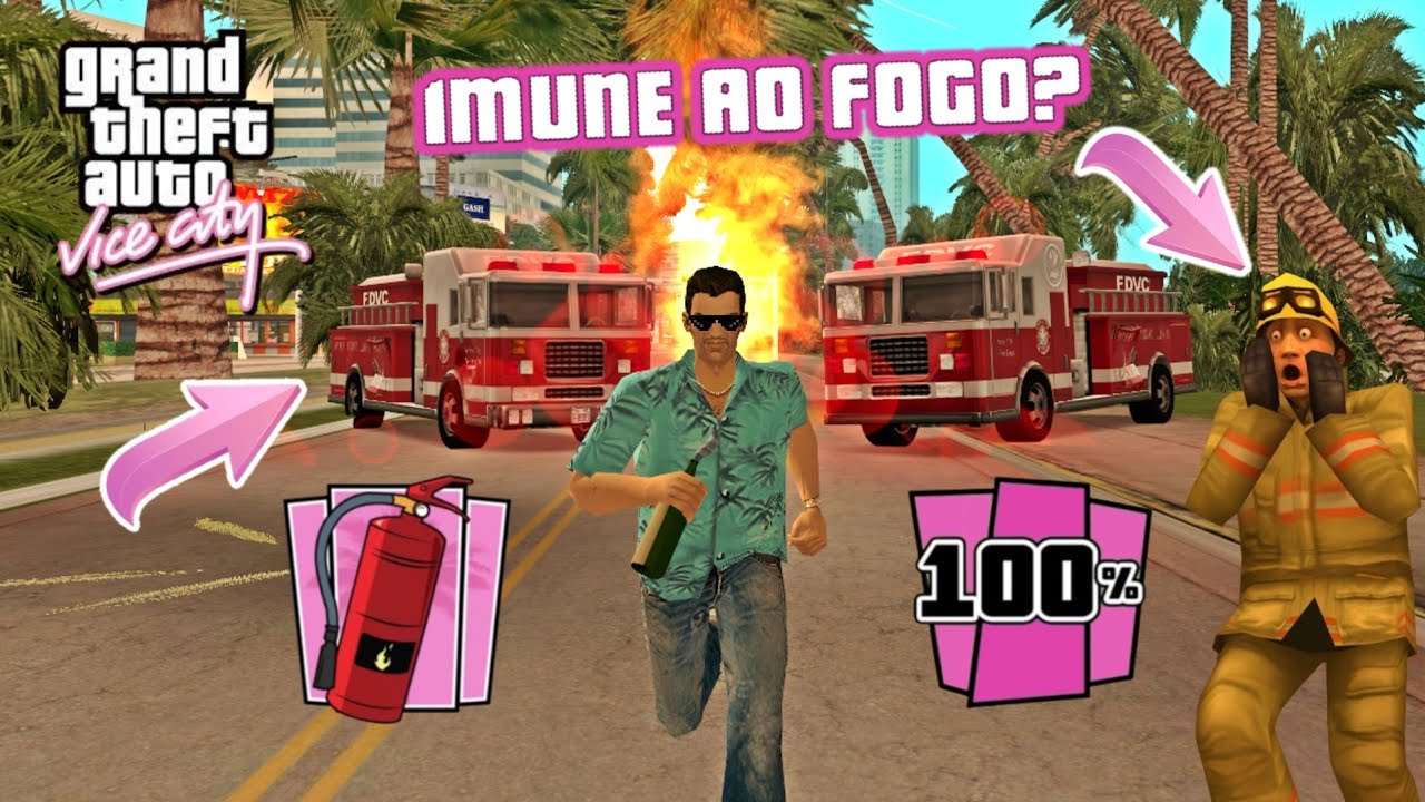 Sendo BOMBEIRO no GTA VICE CITY ANTES DA PRIMEIRA MISSÃO