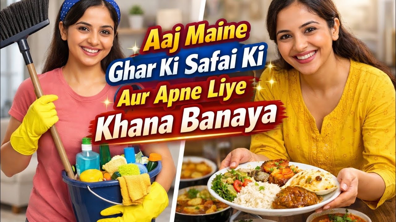 Aaj Maine Ghar Ki Safai Kari Aur Pyaar Se Khana Banaya | Daily Home Vlog