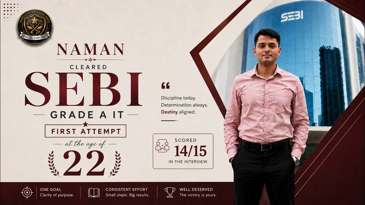 How I Cracked SEBI Grade A IT in 5 Months | SEBI Grade A IT Topper Naman Sharma
