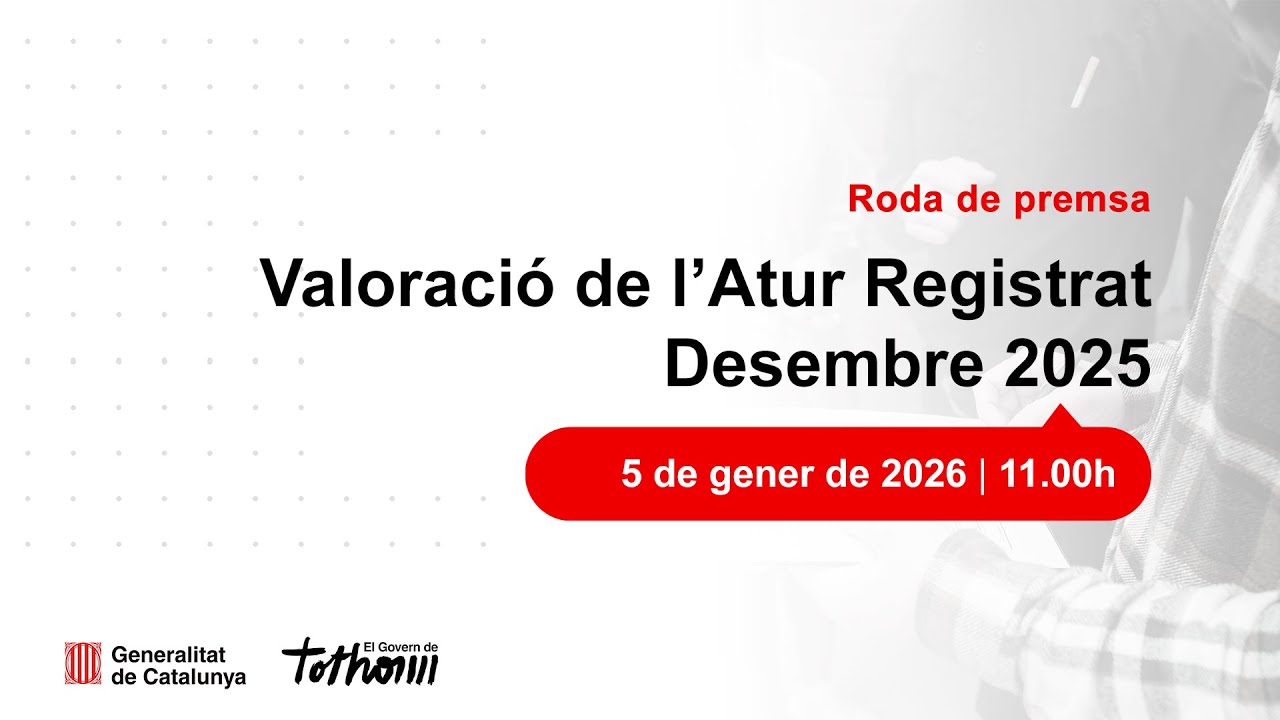 Roda de premsa de valoració de les dades d’atur - Desembre 2025
