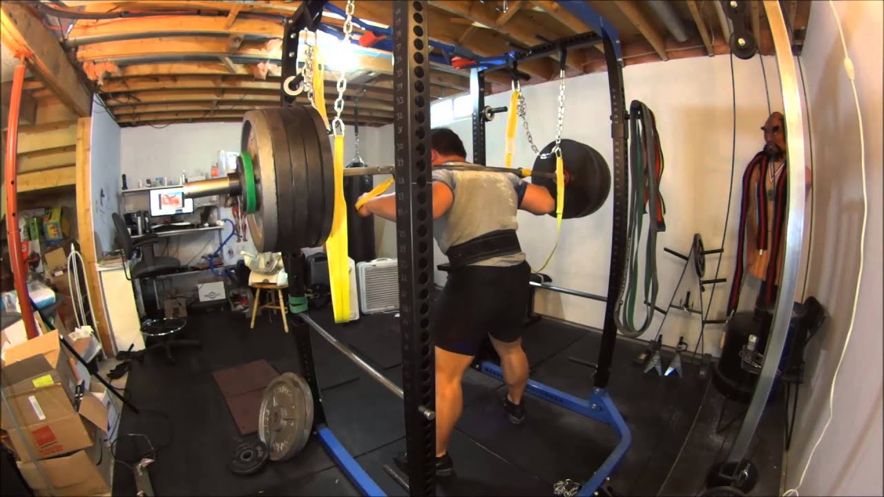 Paused Low Bar Squat (with STRAPS): 440 lb x 4 (4RM)