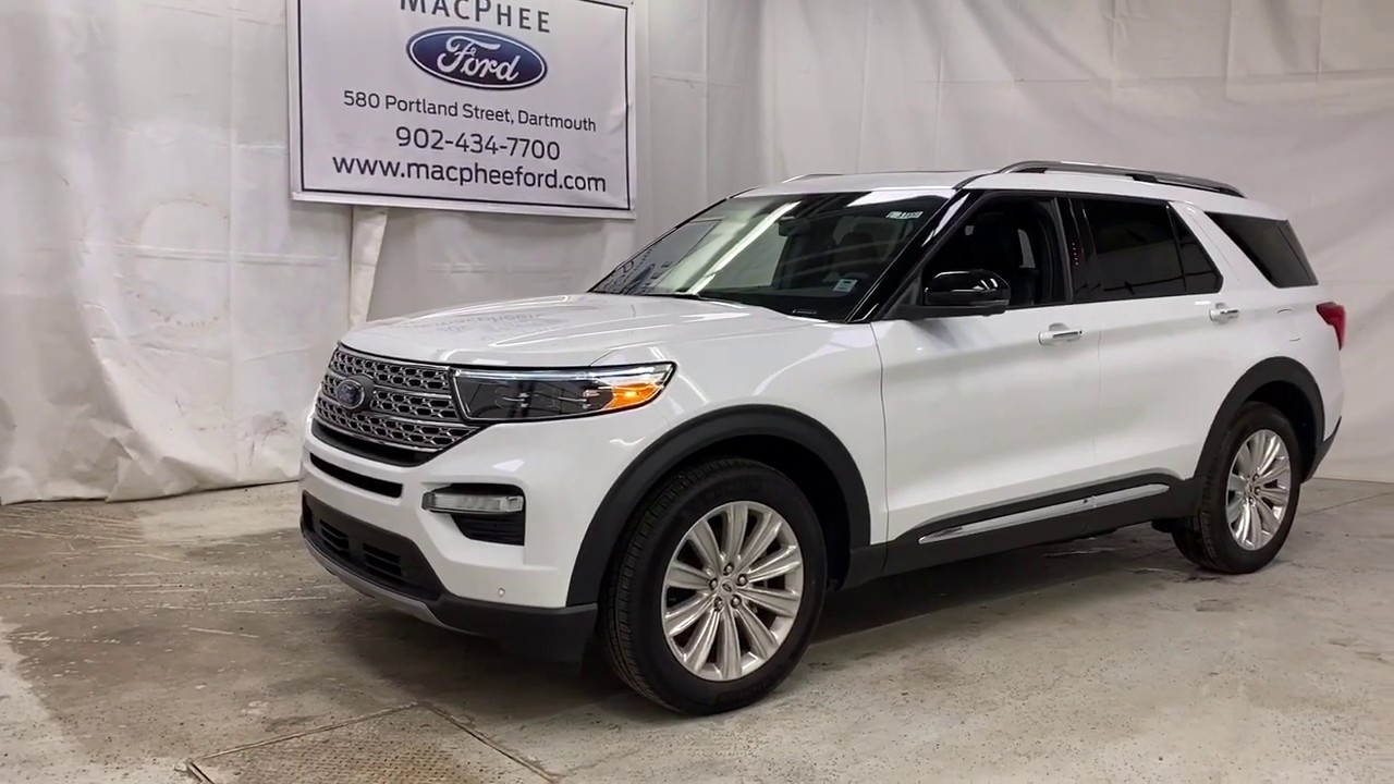 White 2020 Ford Explorer LIMITED Review   - MacPhee Ford