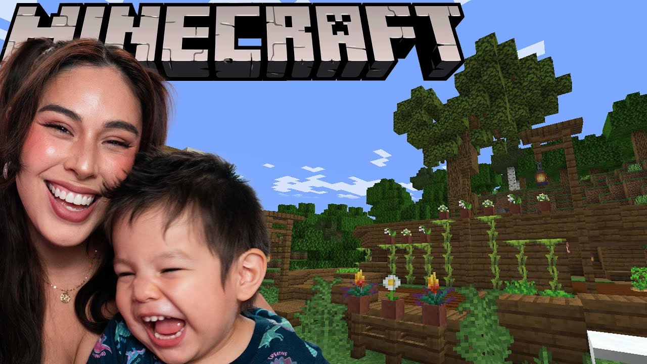 Playing Minecraft with my 1 year old...and he hates my build (pt.6)