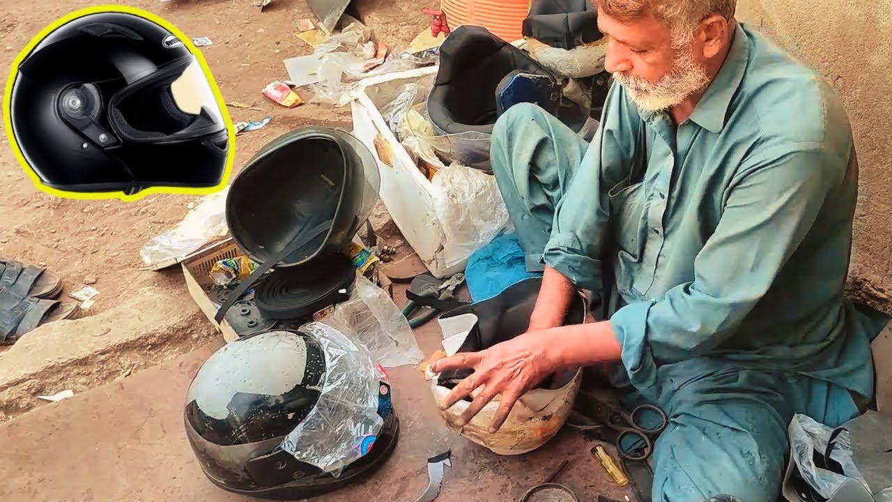 Repairing my Motorcycle Helmet | Old Helmet Restoration | Under Making