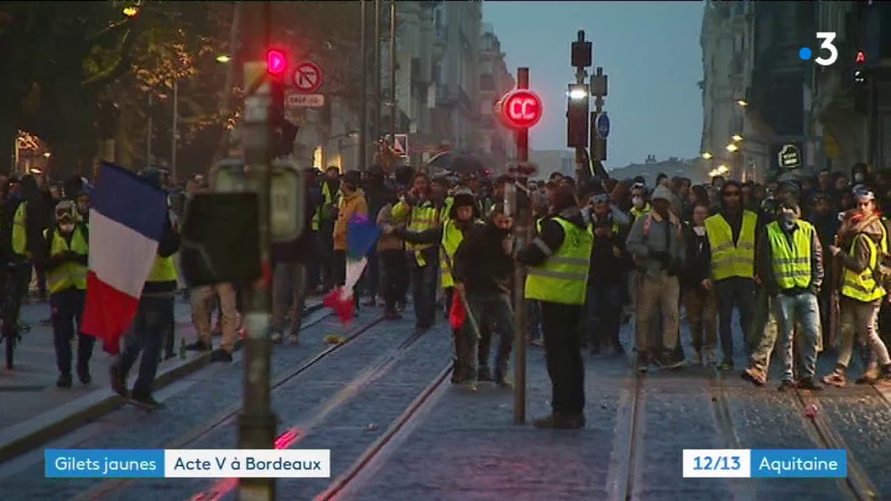 Bordeaux au lendemain de l'Acte V des gilets jaunes