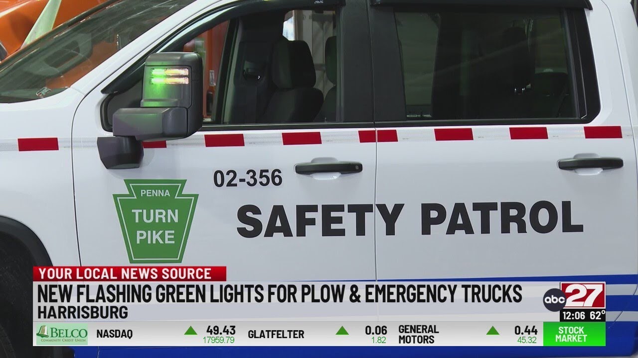New flashing green lights for plow and emergency trucks