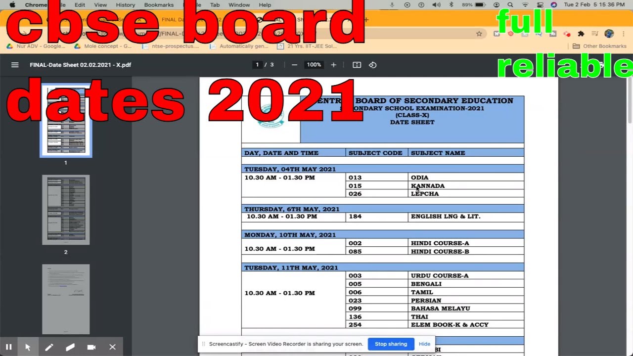CBSE News! Board Exam 2021 Datesheet Released! Class 10th & 12th,Board Exam Date,Exam Datesheet 2021