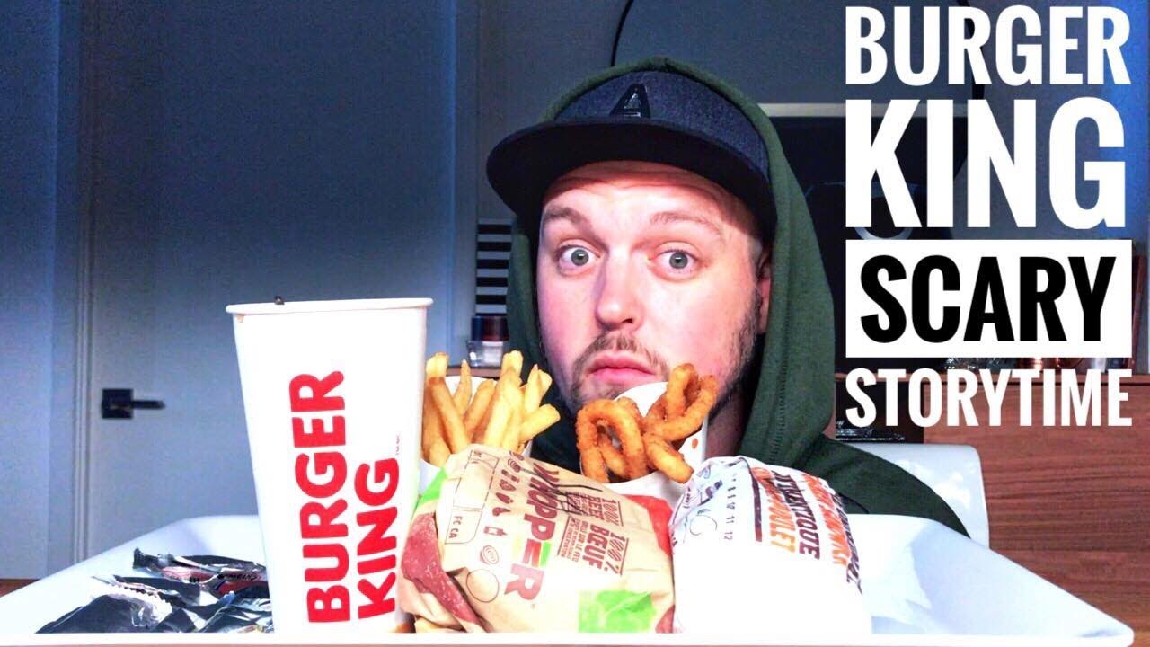 BURGER KING MUKBANG - SCARY STORYTIME