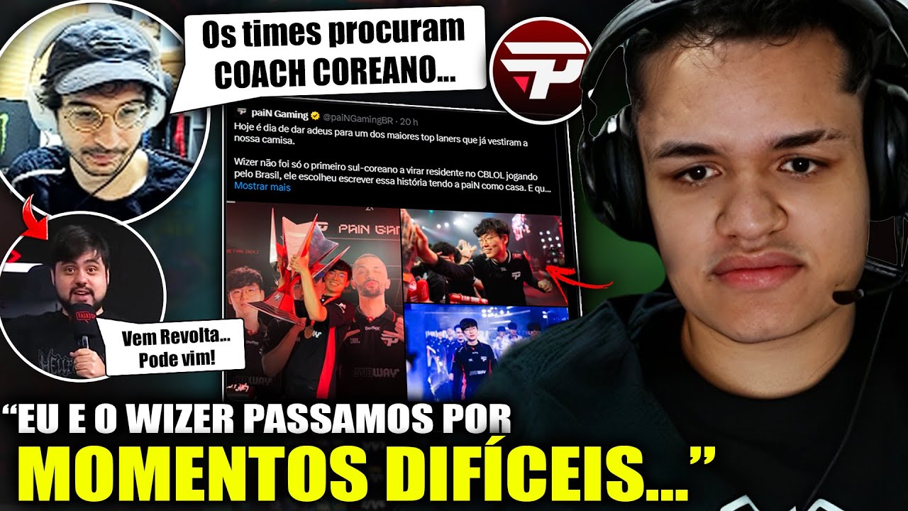 Cariok e TitaN comentam SA&Iacute;DA do WIZER da PAIN! Revolta &eacute; CONVIDADO a ser COACH