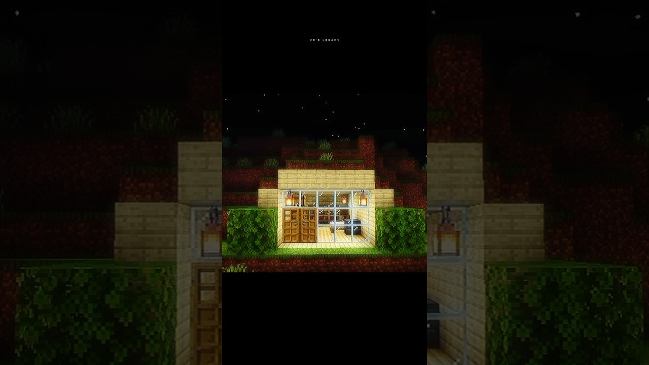 easy starter base build #minecraft #minecraftbuilding #minecraftshorts #minecraftgameplay #ytshorts