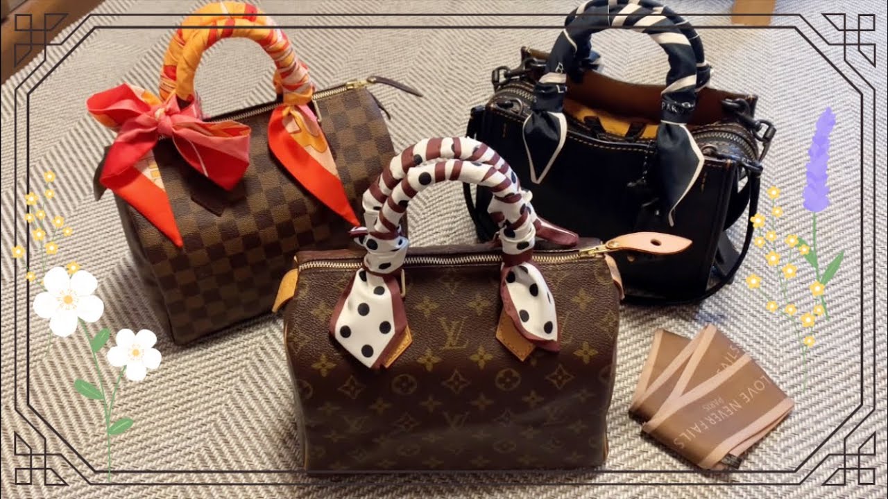 ルイヴィトンのスピーディにツイリーつけてみた♡Twilly on my LV Speedy♡