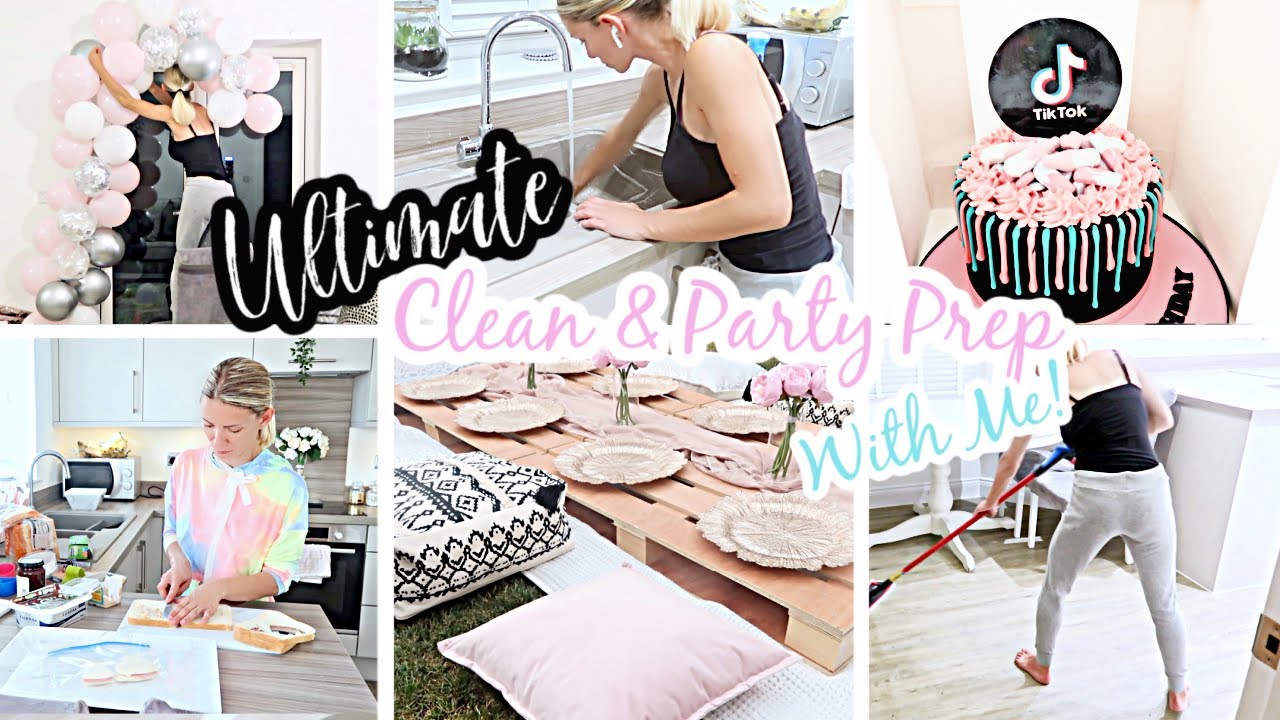 ULTIMATE CLEAN WITH ME & PARTY PREP // EXTREME CLEANING MOTIVATION // PARTY DECOR ON A BUDGET