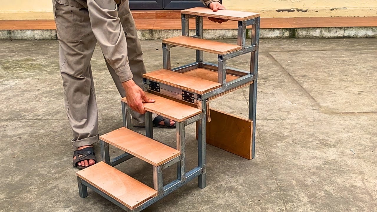 Craftsman's Ideas/The 2-in-1 Folding Chair And Ladder Project You Should See/Smart Folding Metal !