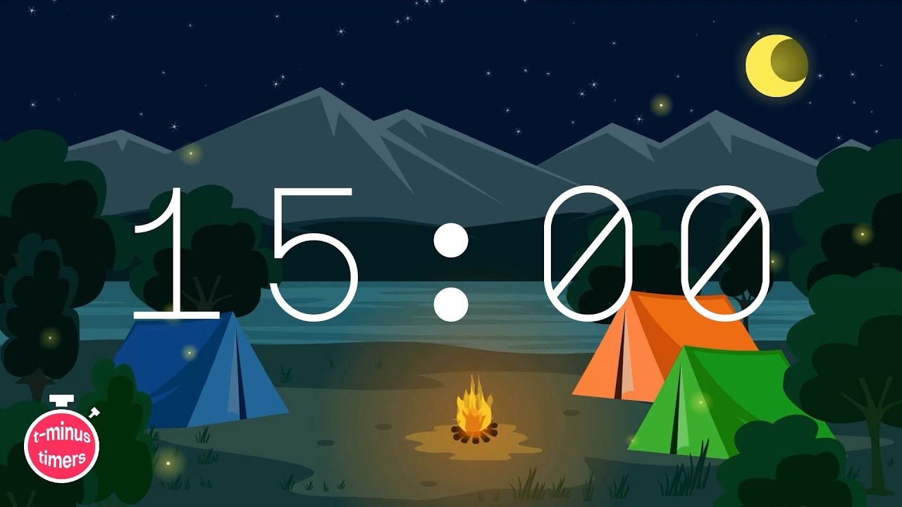 15 Minute Timer | Cozy Camping - Study Music