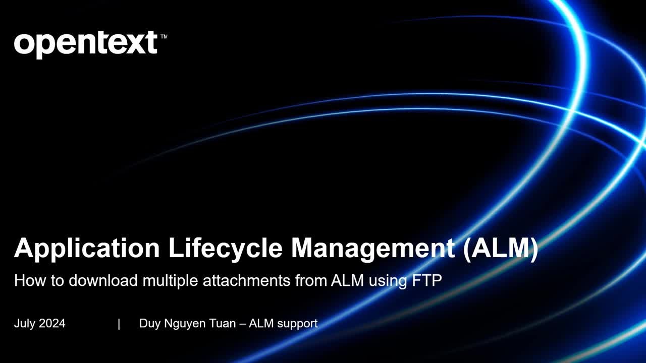 ALM - Download multiple attachments using FTP client