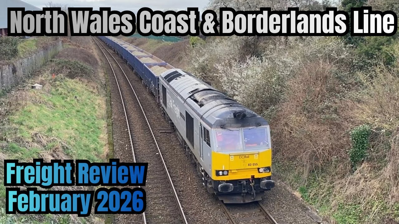 Aggregate & Steel Freight Trains - North Wales Coast & Borderlands Line - February 2026